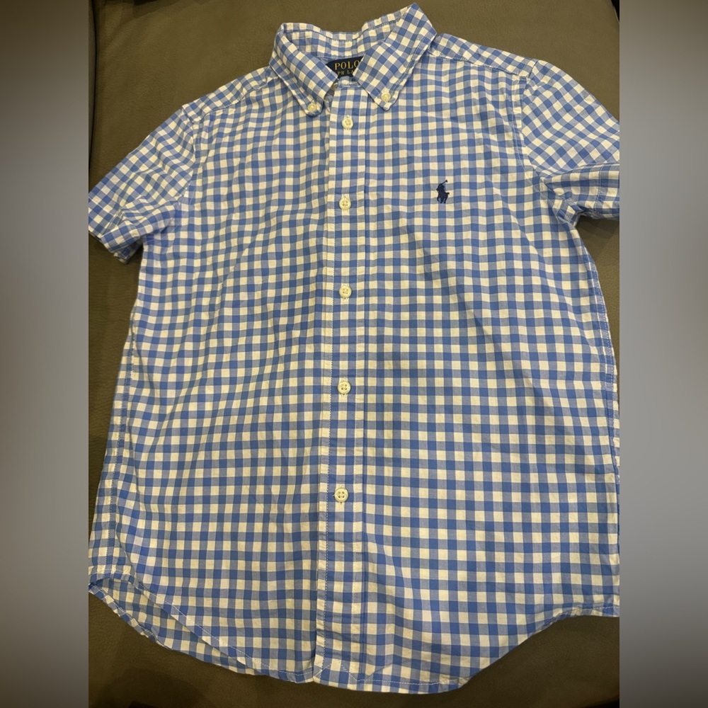 Ralph Lauren boys button down shorts sleeveless shirt.